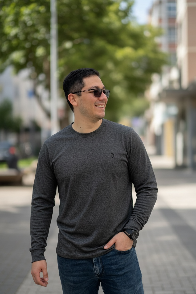 ESSENTIAL BASIC MANGA LARGA HOMBRE